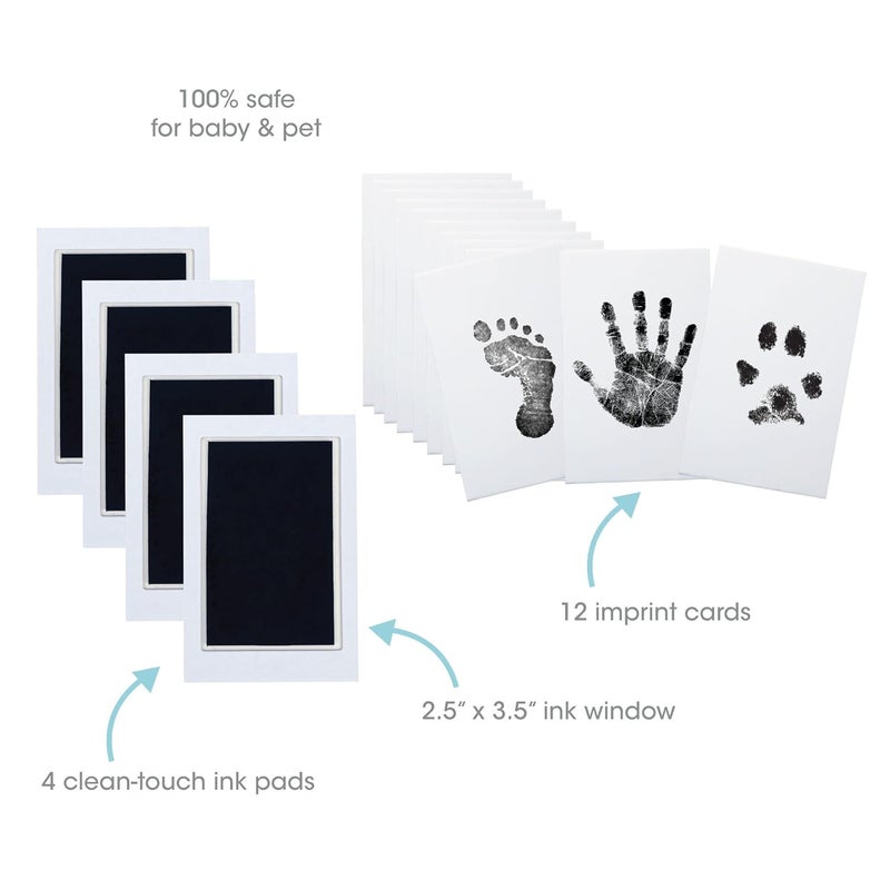 Pear Head 4-Pack Clean-Touch Ink Pad Kit, Mess-Free Inkless Hand and Footprint Kit, Baby Foot Printing Kit, Cat and Dog Paw Print Kit, Suitable for Babies and Pets - Image 2